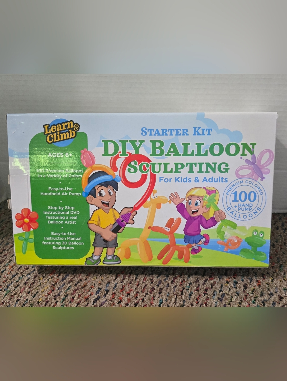 DIY Ballon Animal Sculpting Starter Kit For Kids & Adults Learn And Climb NEW